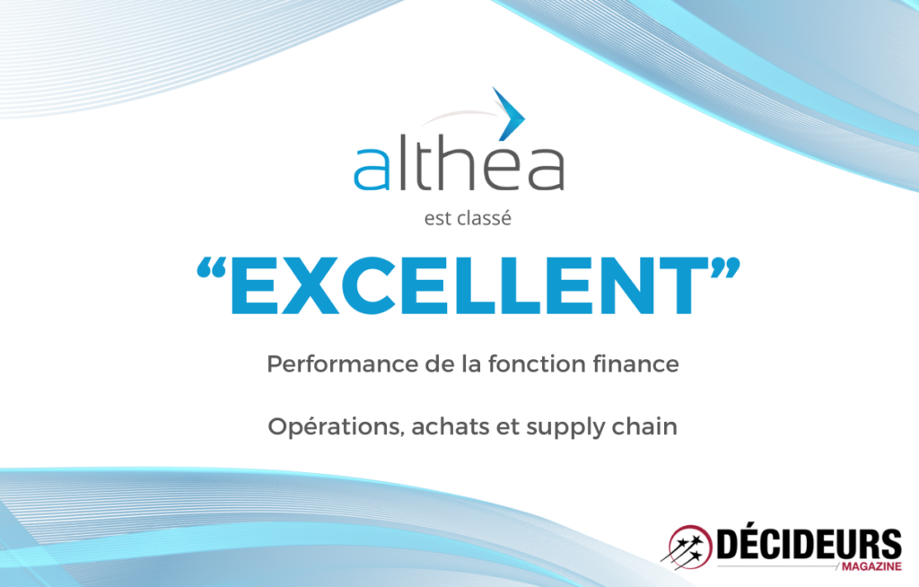 Althéa reconnu "Excellent" en Finance et Supply Chain